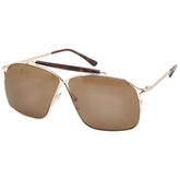 トムフォード レギュラーフィット ティアドロップ型 サングラス ブラウン ゴールド プラスチック レディース TOM FORD 【中古】